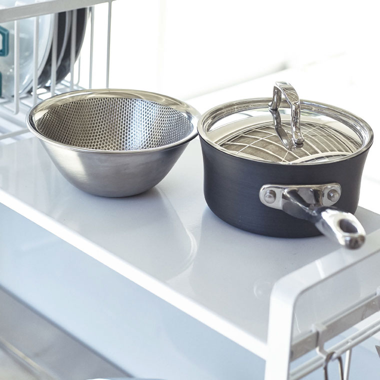 シンク上伸縮システムラック用 トレー Ｌ タワー 山崎実業 tower スパイス ラック トレー tower Ｌ ホワイト/ブラック 4372 4373 タワーシリーズ