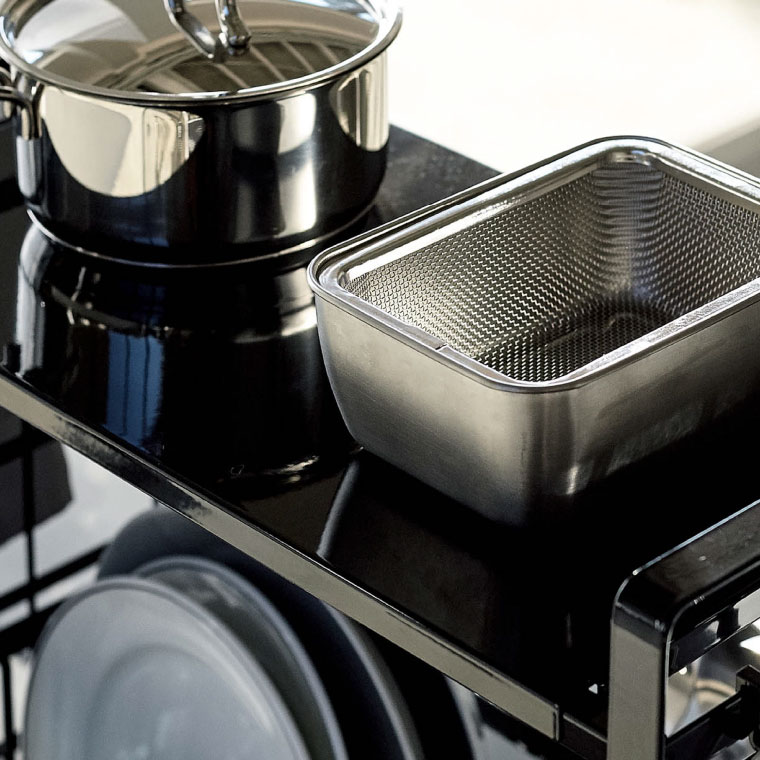 シンク上伸縮システムラック用 トレー Ｌ タワー 山崎実業 tower スパイス ラック トレー tower Ｌ ホワイト/ブラック 4372 4373 タワーシリーズ