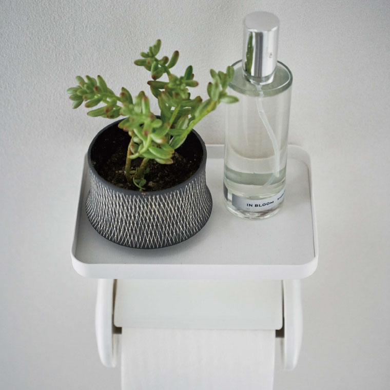 トイレットペーパーホルダー上ラック タワー 山崎実業 tower ホワイト 4392 タワーシリーズ