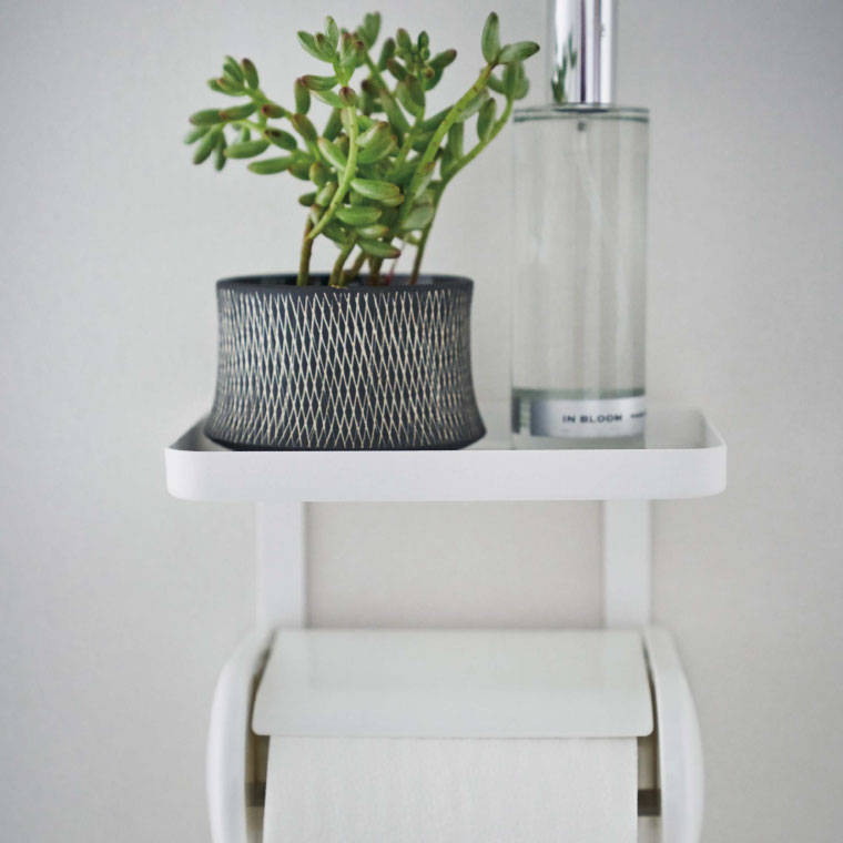 トイレットペーパーホルダー上ラック タワー 山崎実業 tower ホワイト 4392 タワーシリーズ