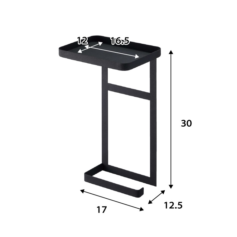 トイレットペーパーホルダー上ラック ２段 タワー 山崎実業 tower ホワイト/ブラック 4394 4395 タワーシリーズ