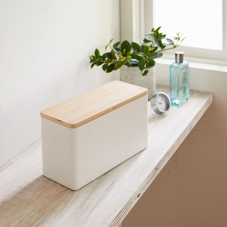 サニタリー収納ケース リン 山崎実業 RIN ブラウン/ナチュラル 4807 4808 タワーシリーズ