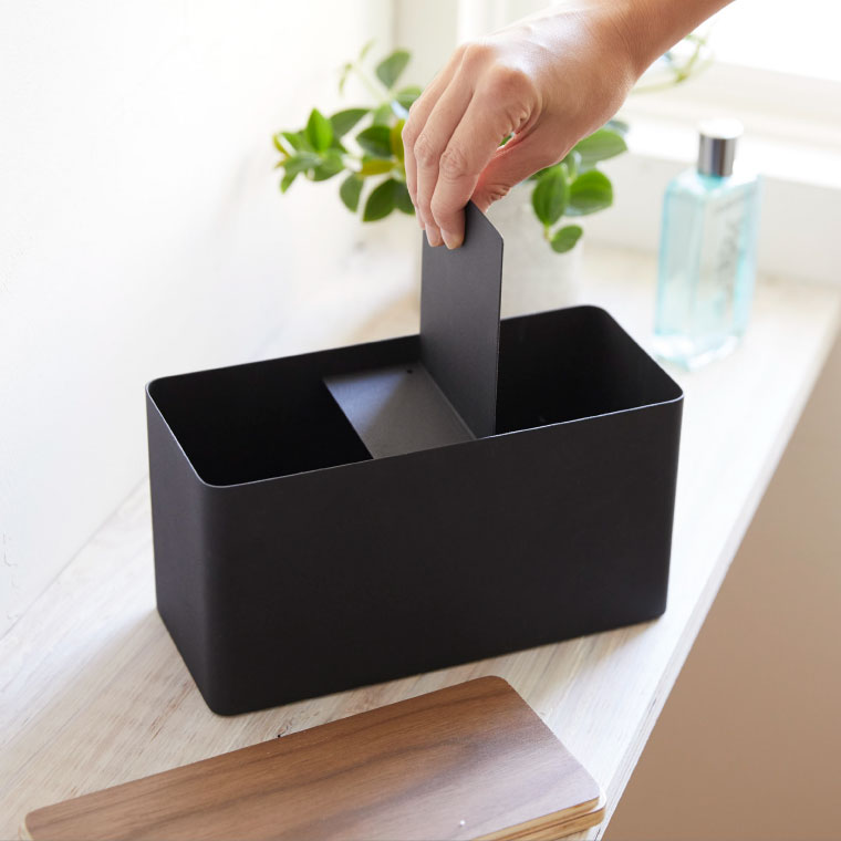 サニタリー収納ケース リン 山崎実業 RIN ブラウン/ナチュラル 4807 4808 タワーシリーズ