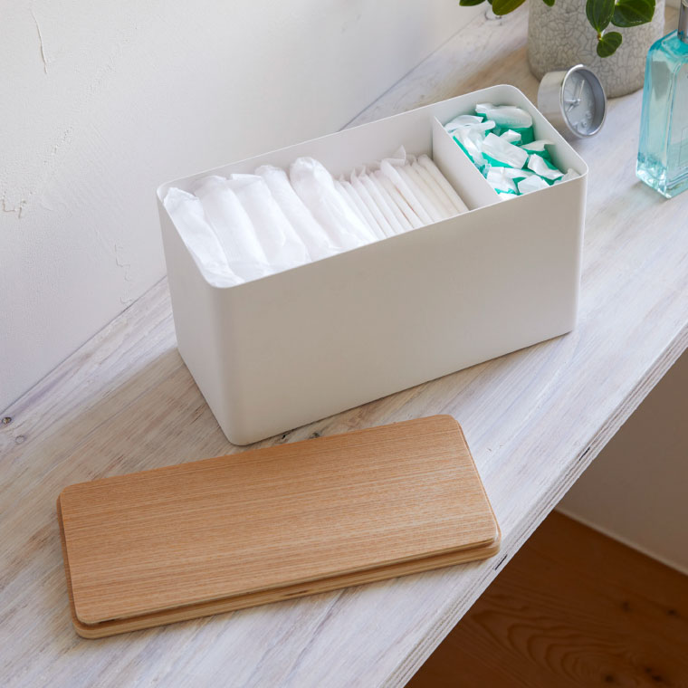 サニタリー収納ケース リン 山崎実業 RIN ブラウン/ナチュラル 4807 4808 タワーシリーズ