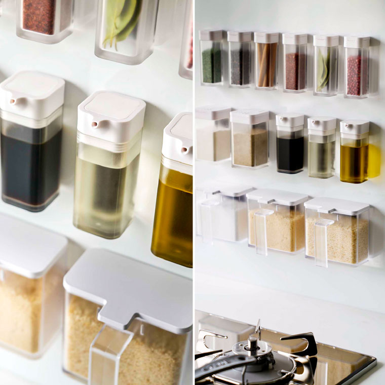 マグネットプッシュ式醤油差し タワー 山崎実業 tower ホワイト/ブラック 4815 4816 タワーシリーズ マグネット