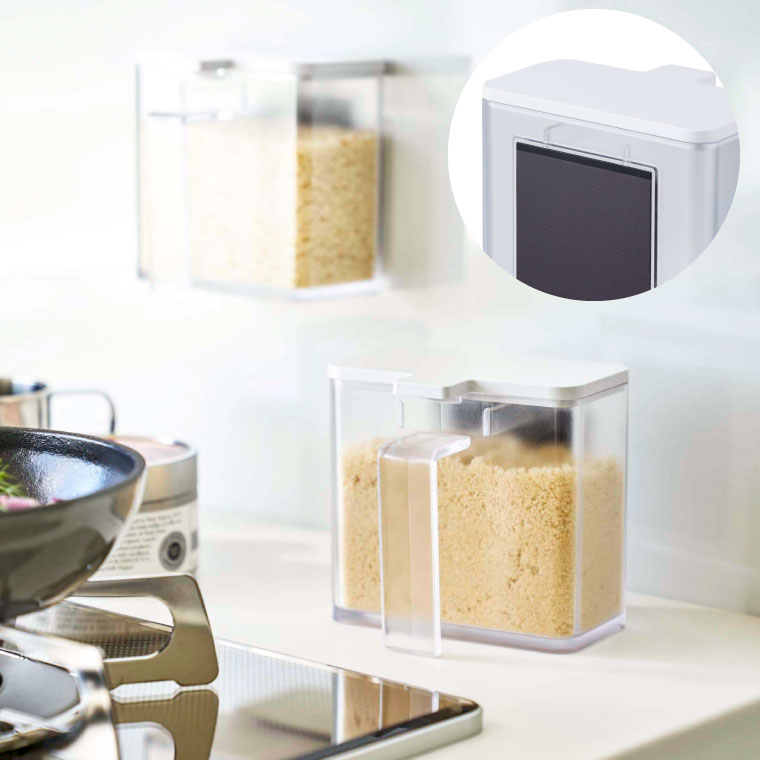 マグネット調味料ストッカー タワー 2個セット 山崎実業 tower ホワイト/ブラック 4817 4818 / タワーシリーズ マグネット