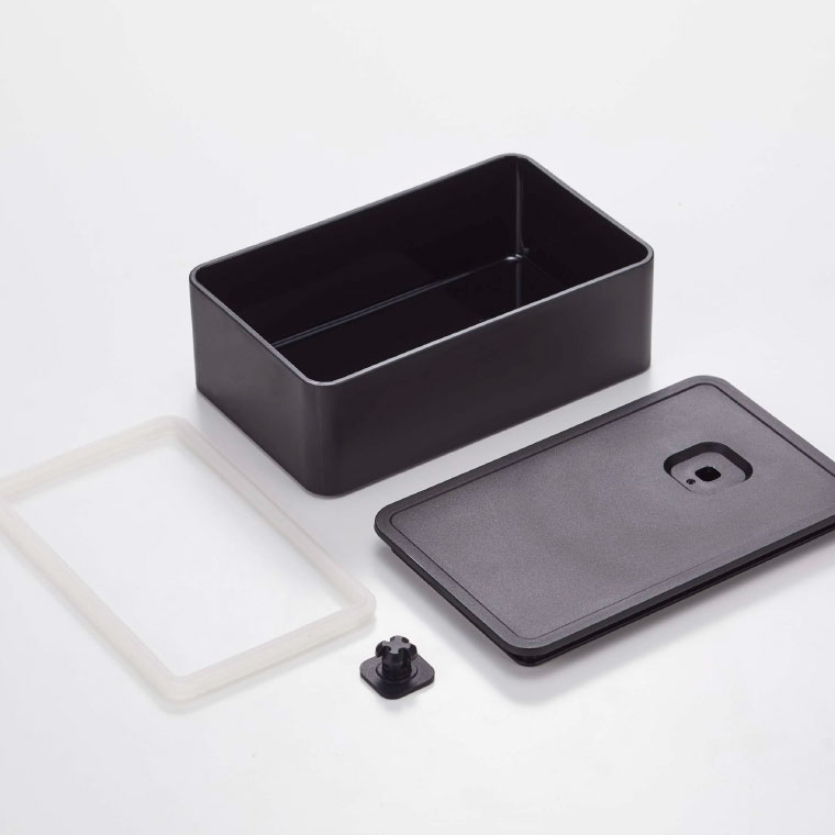 バルブ付き密閉バターケース タワー 山崎実業 tower ホワイト/ブラック 4821 4822 タワーシリーズ