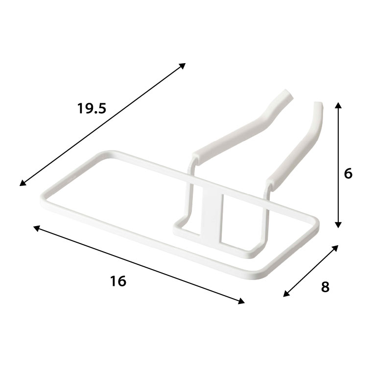 蛇口にかけるポリ袋ホルダー タワー 山崎実業 tower ゴミ箱 ホワイト/ブラック 4825 4826 タワーシリーズ