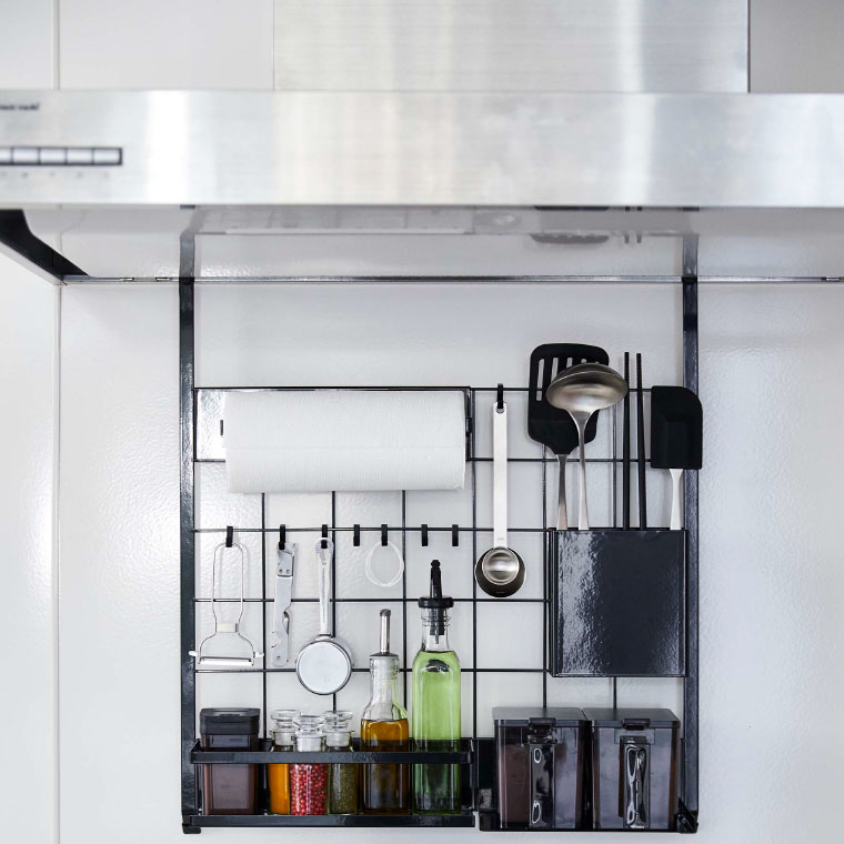 レンジフードメッシュパネル タワー 山崎実業 tower ホワイト/ブラック 4832 4833 タワーシリーズ