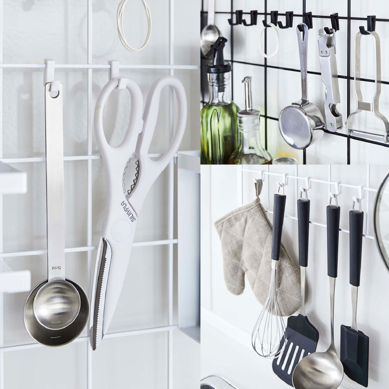 レンジフードメッシュパネル タワー 山崎実業 tower ホワイト/ブラック 4832 4833 タワーシリーズ