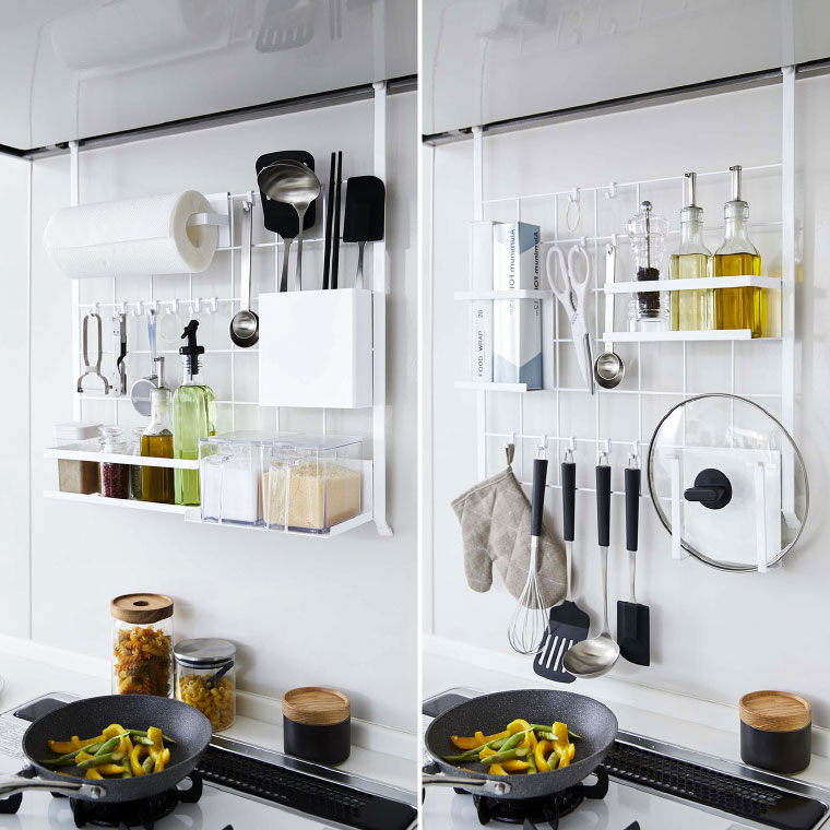 レンジフードメッシュパネル タワー 山崎実業 tower ホワイト/ブラック 4832 4833 タワーシリーズ