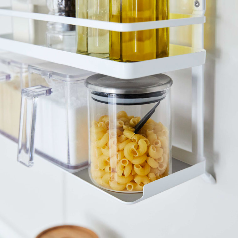 レンジフード調味料ラック ３段 タワー 山崎実業 tower 調味料 ラック ホワイト/ブラック 4836 4837 タワーシリーズ