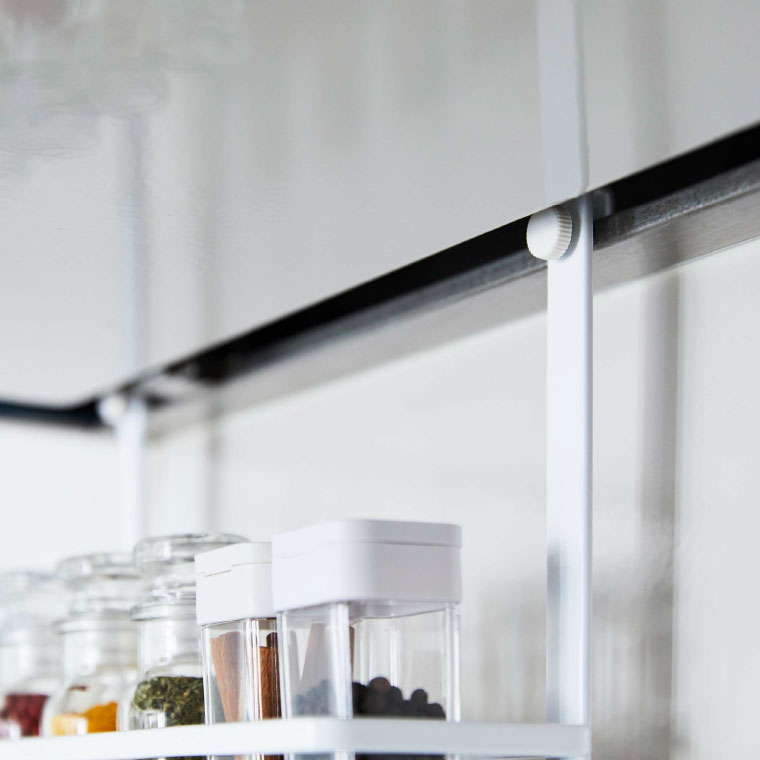 レンジフード調味料ラック ３段 タワー 山崎実業 tower 調味料 ラック ホワイト/ブラック 4836 4837 タワーシリーズ