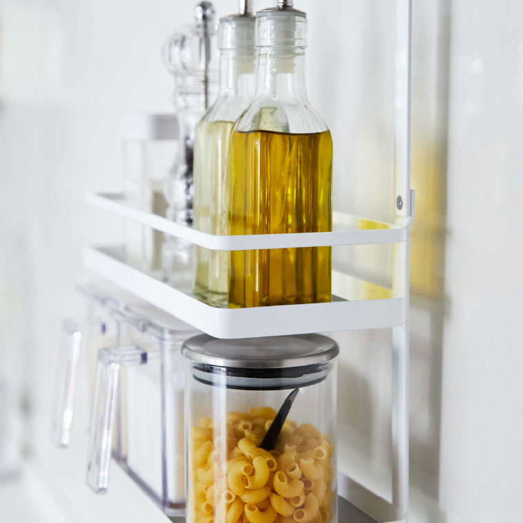 レンジフード調味料ラック ３段 タワー 山崎実業 tower 調味料 ラック ホワイト/ブラック 4836 4837 タワーシリーズ