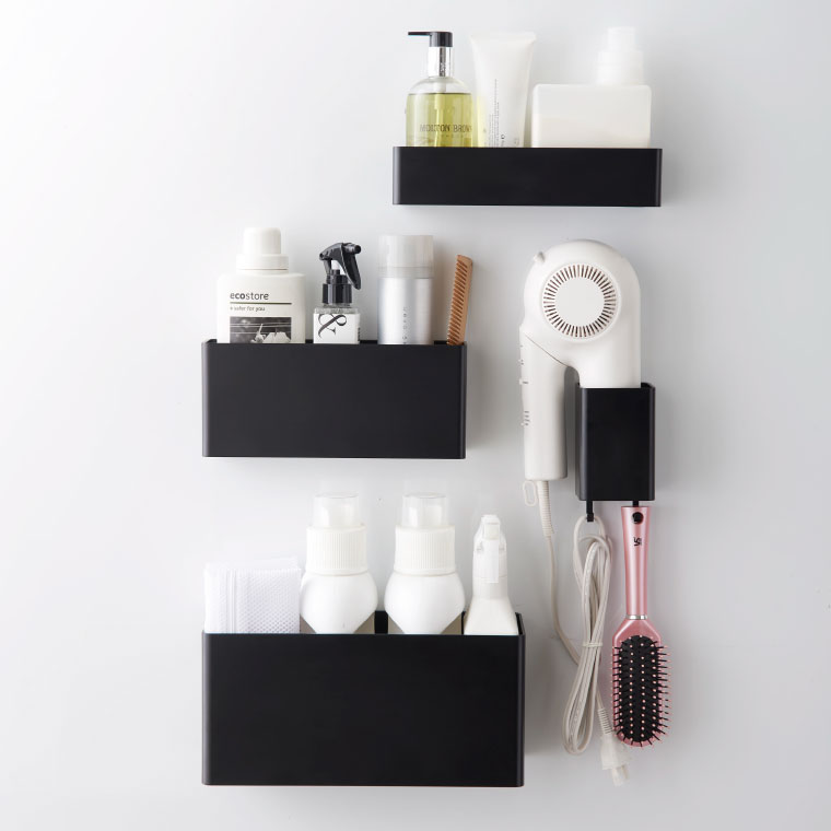 マグネットストレージボックス ワイド タワー 山崎実業 tower スパイス ラック ホワイト/ブラック 4844 4845 タワーシリーズ マグネット