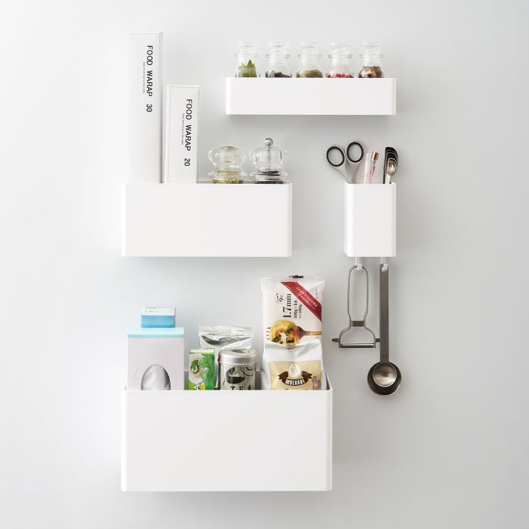 マグネットストレージラック タワー 山崎実業 tower ホワイト/ブラック 4846 4847 タワーシリーズ マグネット