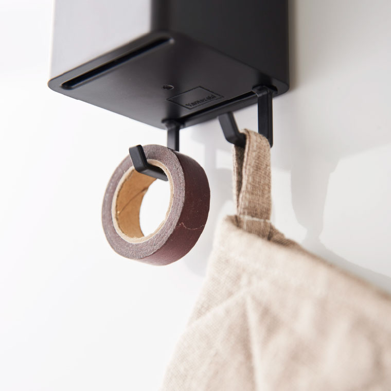 マグネットストレージボックス スクエア タワー 山崎実業 tower ホワイト/ブラック 4848 4849 タワーシリーズ マグネット