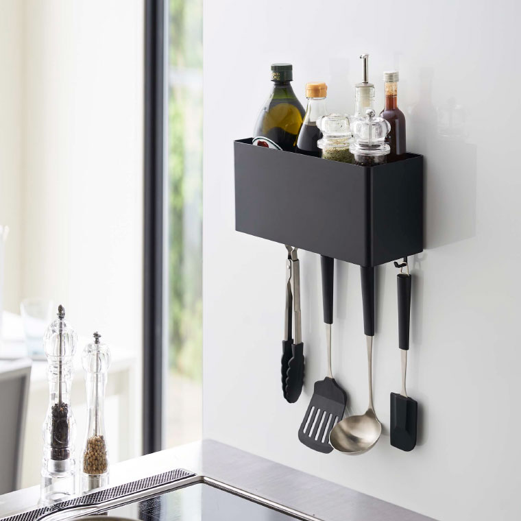 マグネットストレージバスケット タワー 山崎実業 tower ホワイト/ブラック 4850 4851 タワーシリーズ マグネット