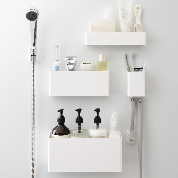 マグネットストレージバスケット タワー 山崎実業 tower ホワイト/ブラック 4850 4851 タワーシリーズ マグネット