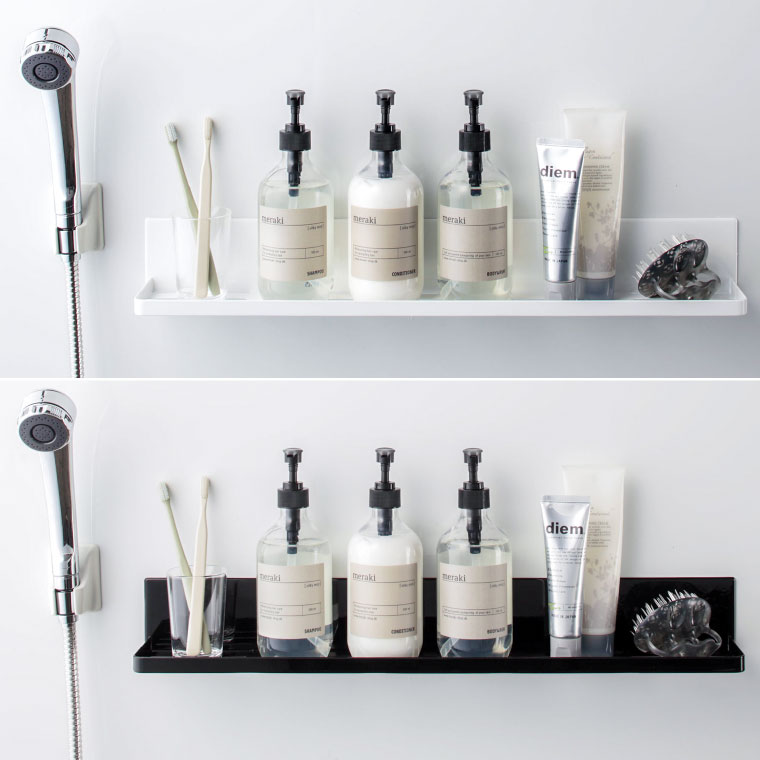 マグネットバスルームラック タワー 山崎実業 tower ロング ホワイト/ブラック 4858 4859 タワーシリーズ マグネット