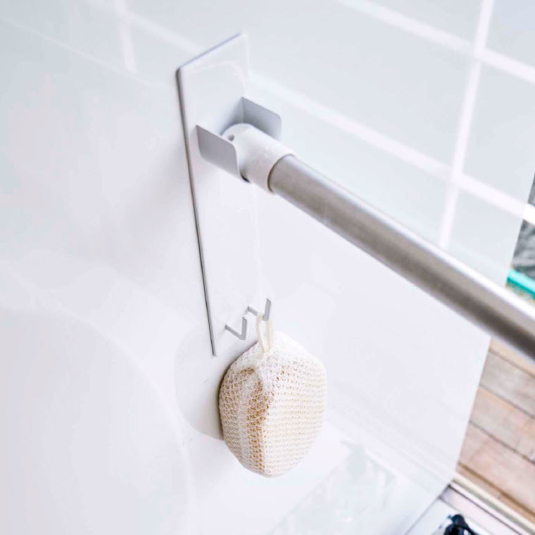 マグネットバスルーム物干し竿ホルダー２個組 タワー 山崎実業 tower 物干し竿ホルダー ホワイト/ブラック 4915 4916 タワーシリーズ