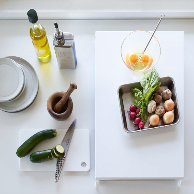 折り畳みガスコンロカバー タワー ワイド 山崎実業 tower ホワイト/ブラック 4922 4923タワーシリーズ