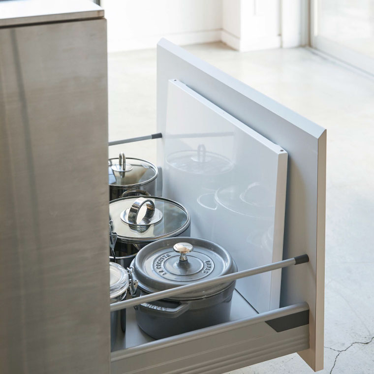 折り畳みガスコンロカバー タワー ワイド 山崎実業 tower ホワイト/ブラック 4922 4923タワーシリーズ