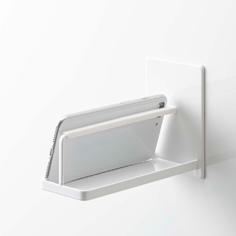 マグネットバスルームスマートフォンスタンド タワー 山崎実業 tower スマホスタンド ホワイト/ブラック 4972 4973 タワーシリーズ