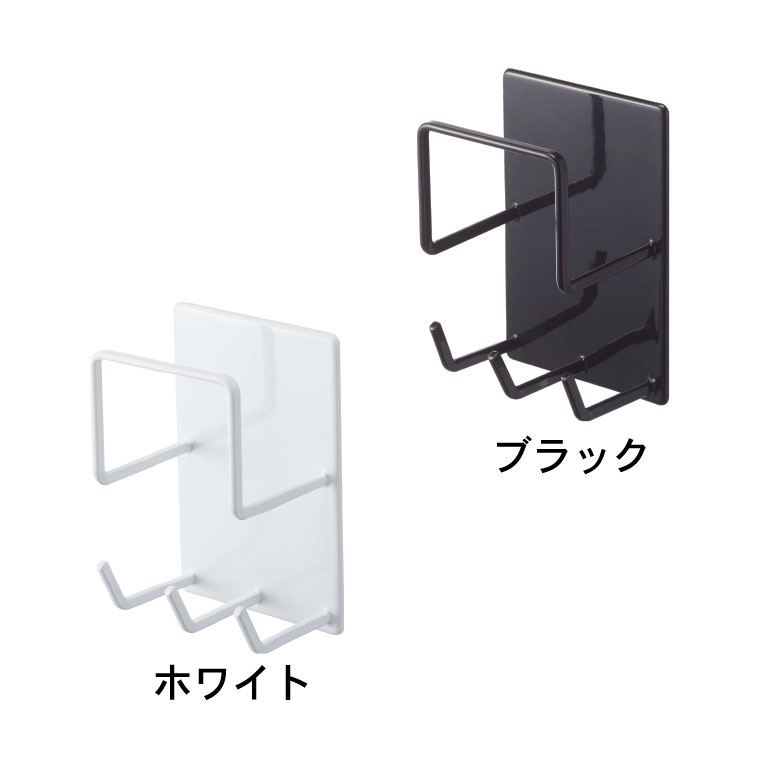 マグネットバスルームクリーニングツールホルダー タワー 山崎実業 tower スポンジホルダー ホワイト/ブラック 4976 4977 タワーシリーズ