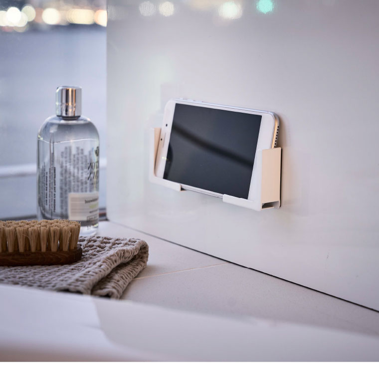 マグネットバスルームタブレットホルダー タワー 山崎実業 tower タブレットスタンド ホワイト/ブラック 4981 4982 タワーシリーズ