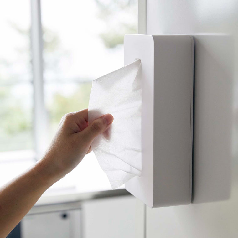 マグネットコンパクトティッシュケース タワー 山崎実業 tower ティッシュケース ホワイト/ブラック 5094 5095 タワーシリーズ マグネット