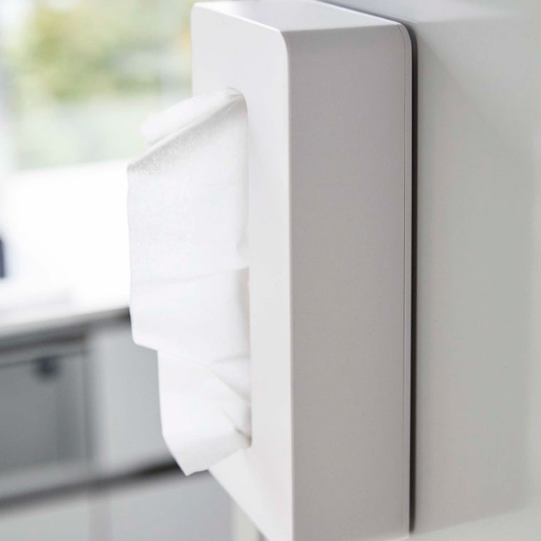 マグネットコンパクトティッシュケース タワー 山崎実業 tower ティッシュケース ホワイト/ブラック 5094 5095 タワーシリーズ マグネット