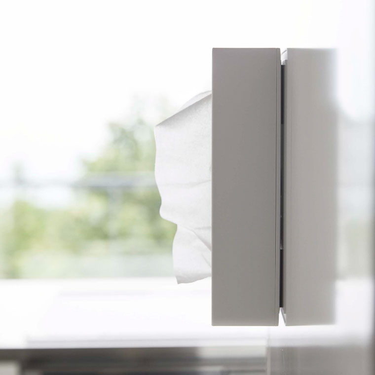 マグネットコンパクトティッシュケース タワー 山崎実業 tower ティッシュケース ホワイト/ブラック 5094 5095 タワーシリーズ マグネット