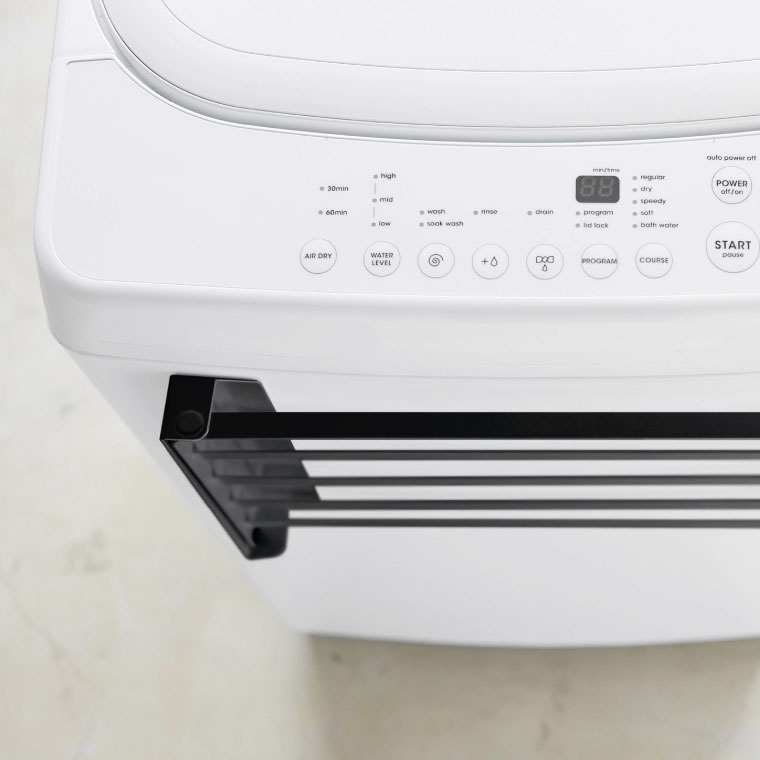 洗濯機横マグネット折り畳み棚 タワー 山崎実業 tower タオル置き ホワイト/ブラック 5096 5097 タワーシリーズ マグネット