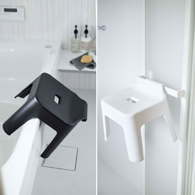 引っ掛け風呂イス タワー 山崎実業 tower ホワイト/ブラック 5383 5384 タワーシリーズ