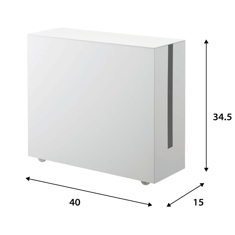 キャスター付きケーブル収納ラック タワー 山崎実業 tower ホワイト/ブラック 5403 5404 タワーシリーズ