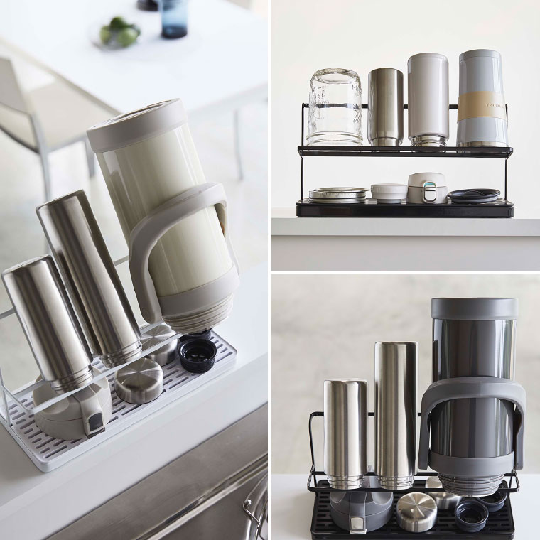 ワイドジャグボトルスタンド タワー 山崎実業 tower ホワイト/ブラック 5409 5410 タワーシリーズ