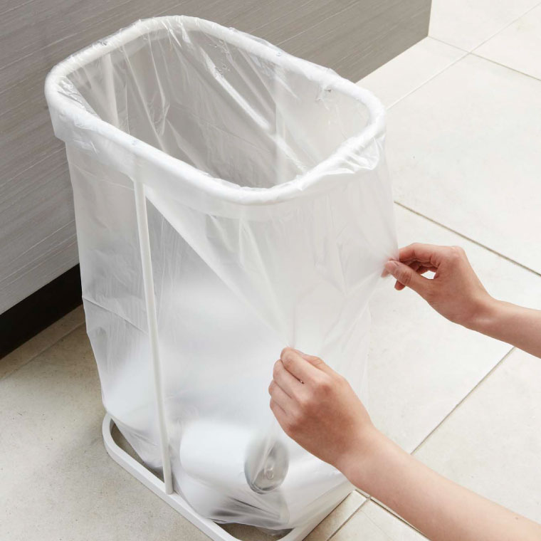 分別ゴミ袋ホルダー ルーチェ 山崎実業 LUCE ホワイト/ブラック/レッド 7552 7553 7554 タワーシリーズ