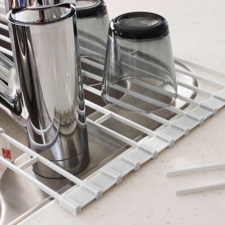 折り畳み水切りラック タワー 山崎実業 tower 折りたたみ水切りラックＳ ホワイト/ブラック 7837 7838 タワーシリーズ