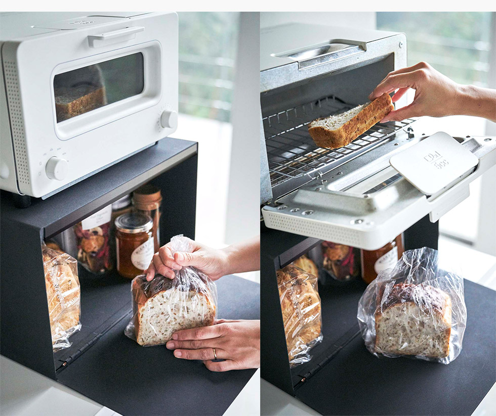 ブレッドケース タワー 山崎実業 tower ホワイト/ブラック 4352 4353