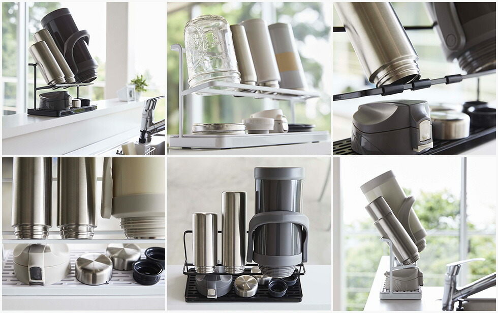 ワイドジャグボトルスタンド タワー 山崎実業 tower ホワイト/ブラック 5409 5410 タワーシリーズ