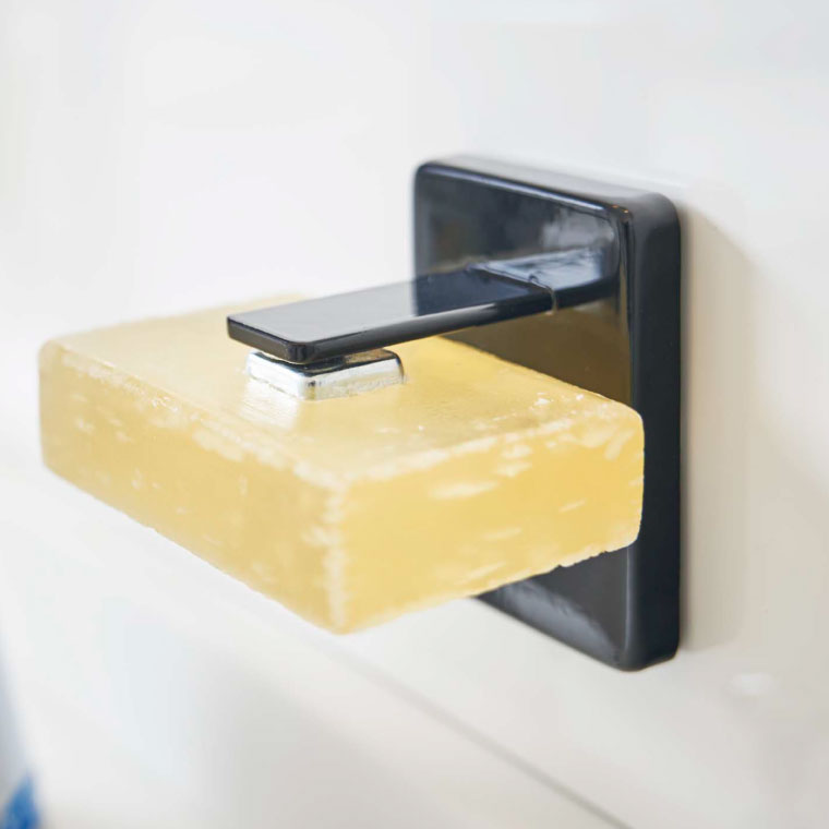 吸盤ソープホルダー タワー 山崎実業 tower 石鹸ホルダー ホワイト/ブラック 4871 4872 タワーシリーズ