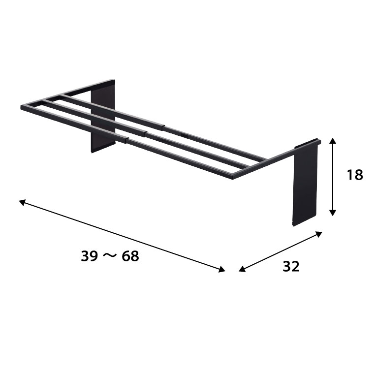 マグネット伸縮洗濯機バスタオルハンガー タワー 山崎実業 tower バスタオルハンガー ホワイト/ブラック 4873 4874 タワーシリーズ