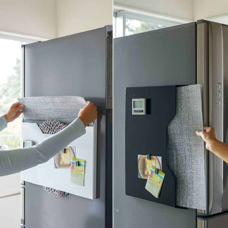 ランチョンマット収納 ワイド タワー 山崎実業 tower ホワイト/ブラック 4886 4887 タワーシリーズ