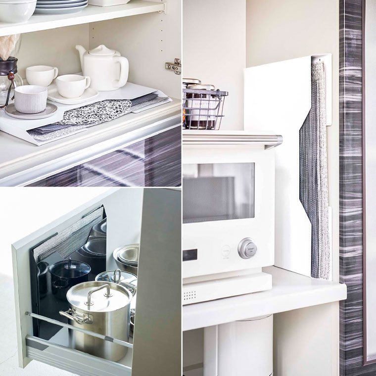 ランチョンマット収納 ワイド タワー 山崎実業 tower ホワイト/ブラック 4886 4887 タワーシリーズ