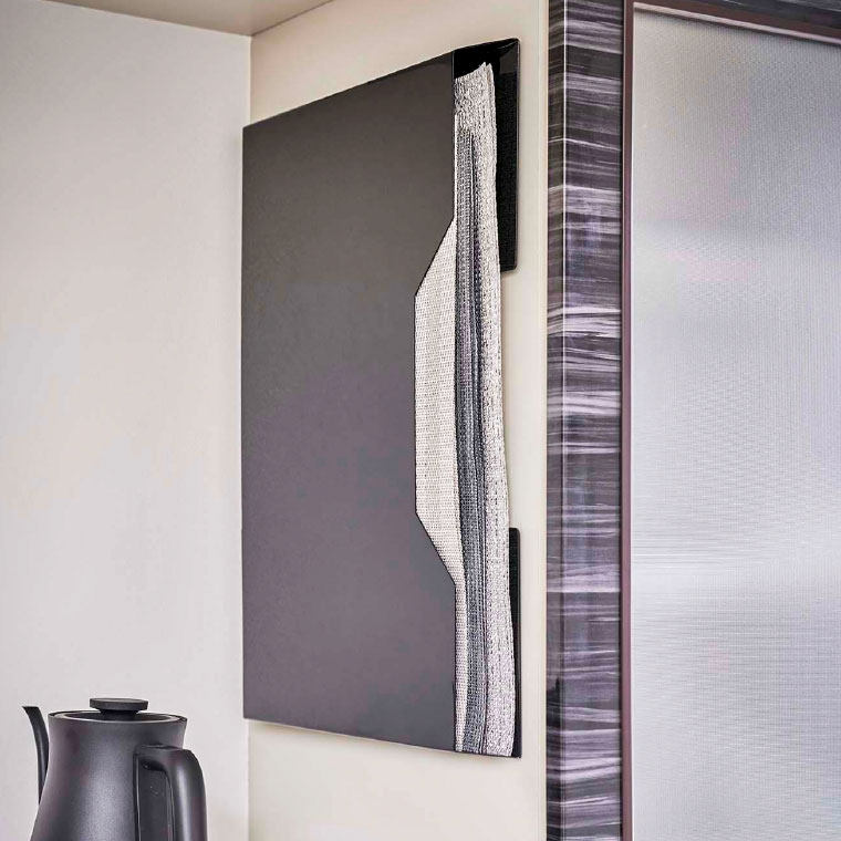 ランチョンマット収納 ワイド タワー 山崎実業 tower ホワイト/ブラック 4886 4887 タワーシリーズ