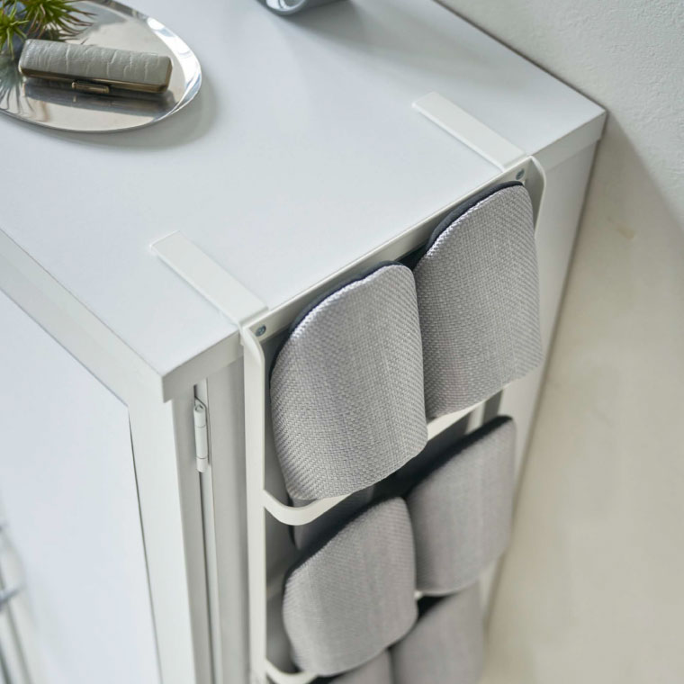 下駄箱扉＆引っ掛け式スリッパラック タワー 山崎実業 tower スリッパ掛け ホワイト/ブラック 4894 4895 タワーシリーズ