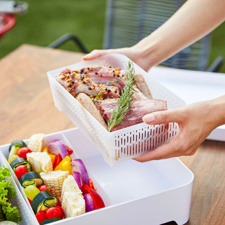 蓋付き卓上水切りトレー 角型 タワー 山崎実業 tower ホワイト/ブラック 4911 4912 タワーシリーズ