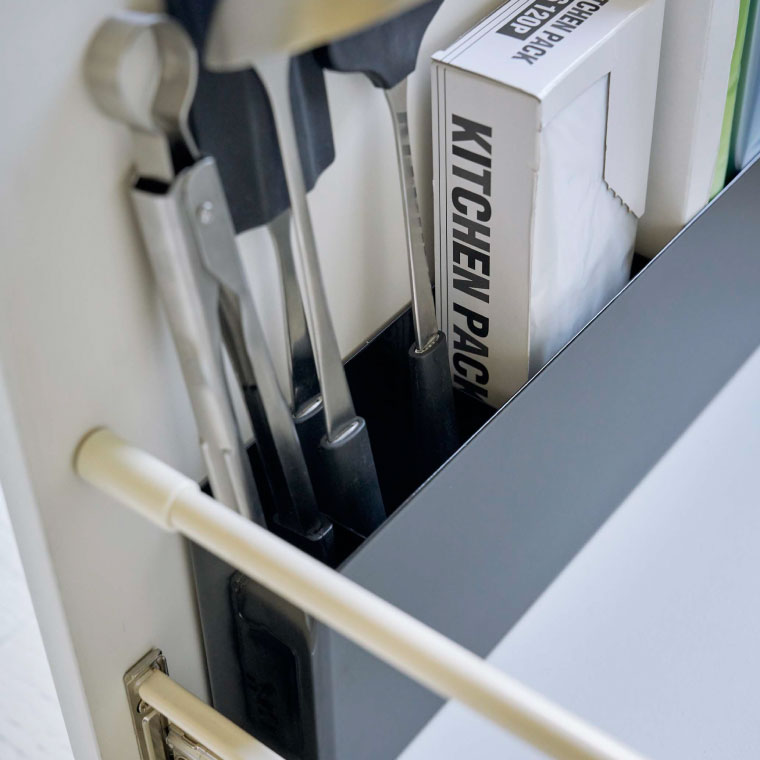 シンク下仕切り付きワイドラック タワー 山崎実業 tower ホワイト/ブラック 4924 4925 タワーシリーズ