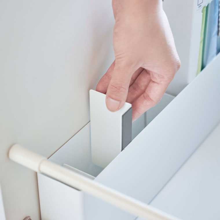 シンク下仕切り付きワイドラック タワー 山崎実業 tower ホワイト/ブラック 4924 4925 タワーシリーズ